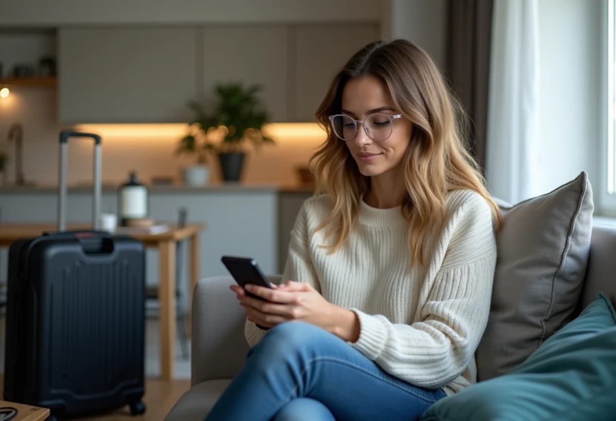 Jeune femme voyageuse regardant une horloge mondiale